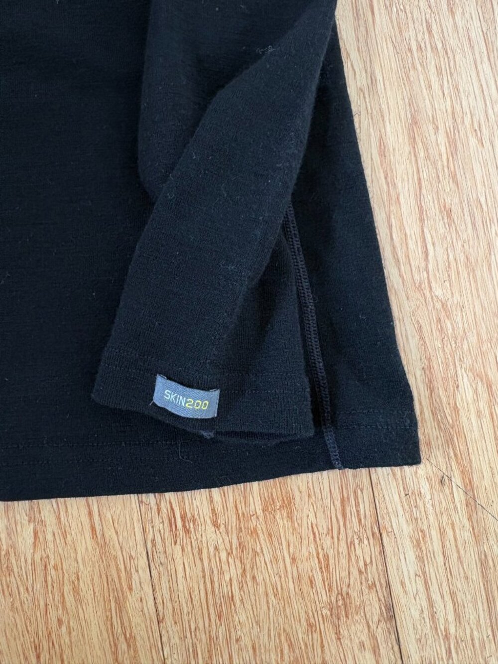 Icebreaker Skin 200 Merino Wool Baselayer Mens Size L Large Black Layer - Picture 4 of 6